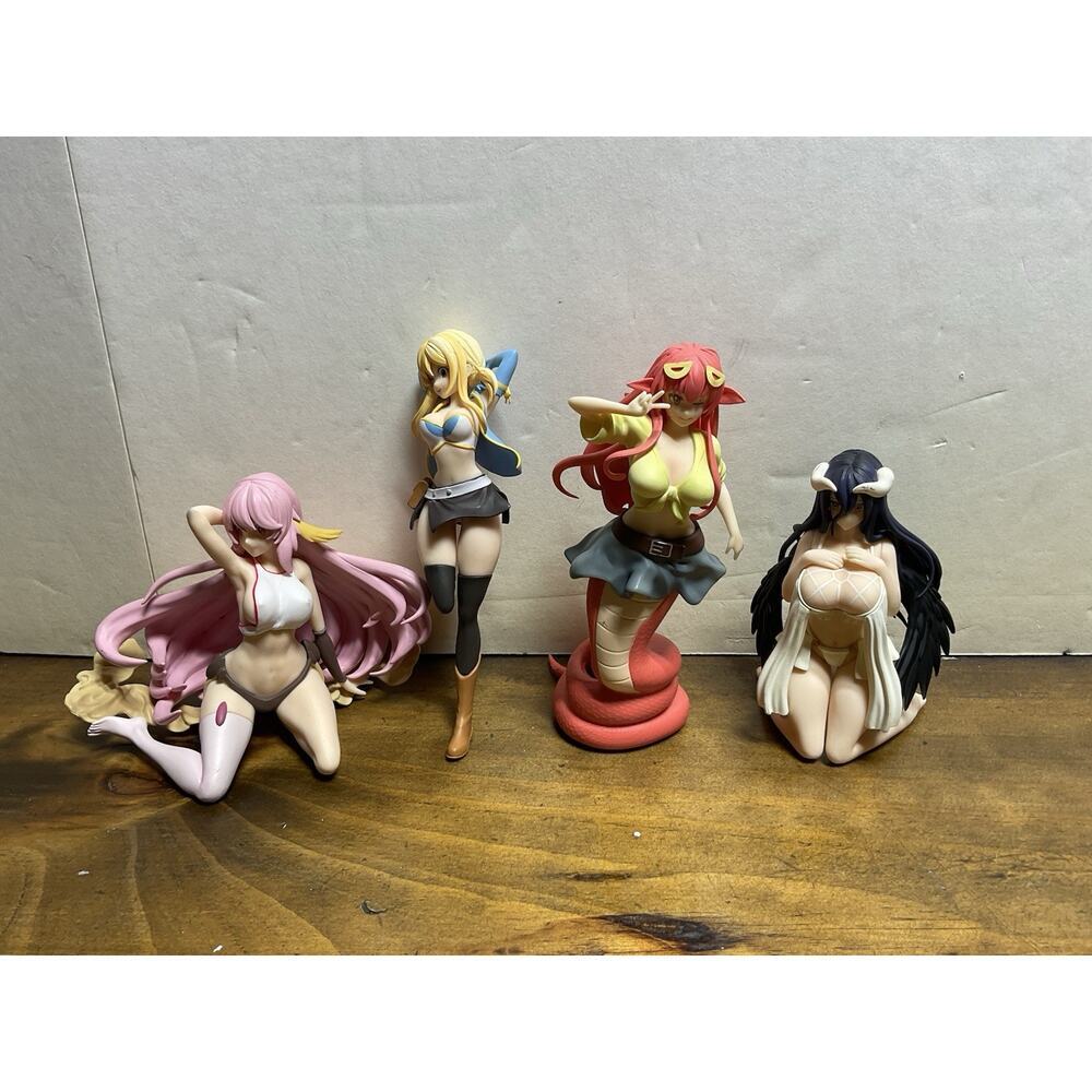 Lot Of 4 Anime Hentai Cute Sexy Girl PVC Action Figure Collectible Model Doll